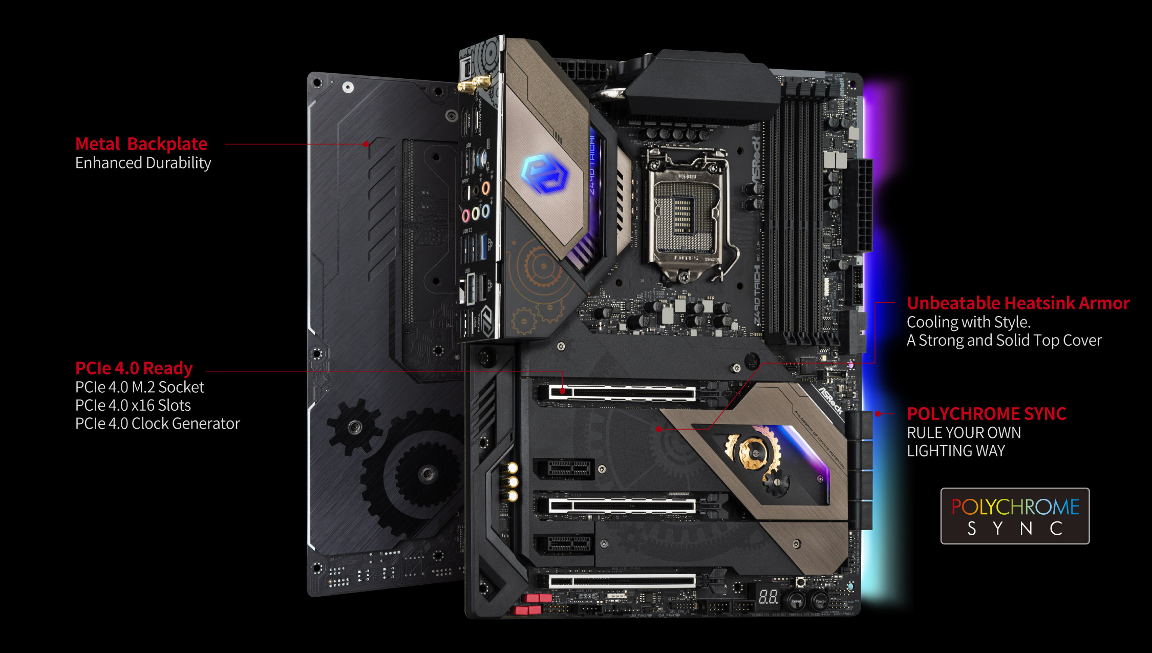 left side of the motherboard